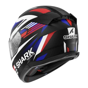 Shark D-Skwal 3 Firstlap Helmet Black/White/Red/Blue, Motoee.com