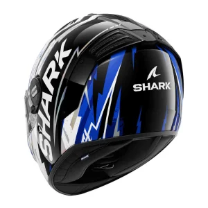 Shark Spartan RS Hibolt Helmet Black/White/Blue, Motoee.com