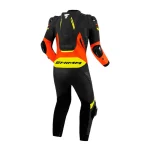 Shima Hyper RS Perforated 1-Piece Leather Suit Black/Red/Yellow