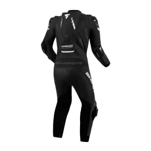 Shima Hyper RS Perforated 1-Piece Leather Suit Black/White, Motoee.com