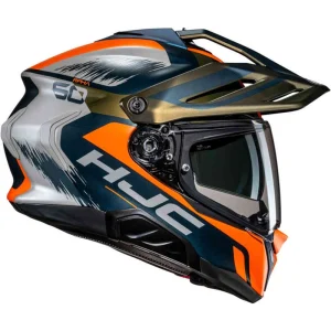 HJC RPHA 60 Quid MX Helmet Silver/Black/Orange/Gold, Motoee.com