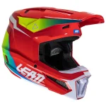 Leatt 2.5 Sliced MX Helmet Red/White/Green