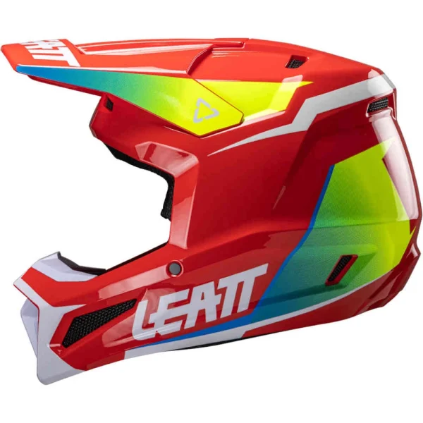 Leatt 2.5 Sliced MX Helmet Red/White/Green