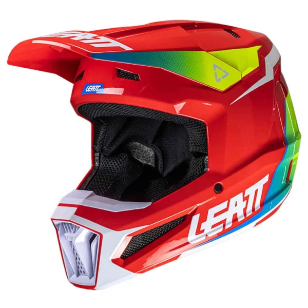 Leatt 2.5 Sliced MX Helmet Red/White/Green