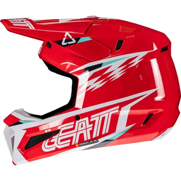 Leatt 3.5 Sharp MX Helmet with Goggles Red/White/Green