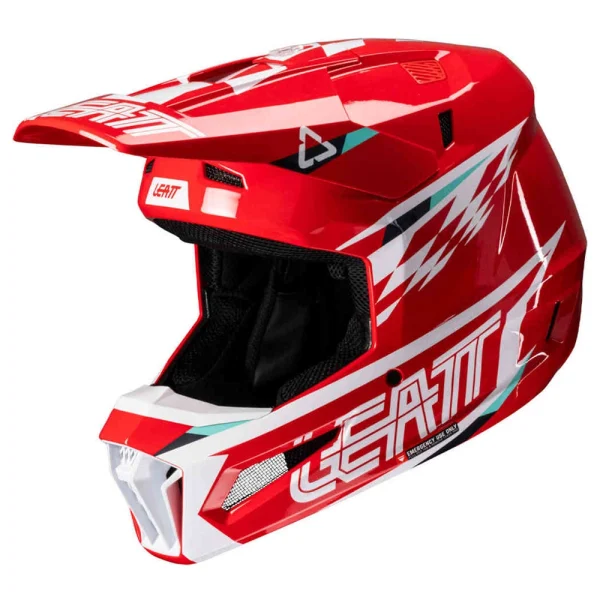 Leatt 3.5 Sharp MX Helmet with Goggles Red/White/Green