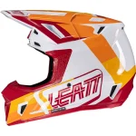 Leatt 7.5 Patch MX Helmet with Goggles White/Red/Orange