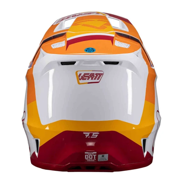 Leatt 7.5 Patch MX Helmet with Goggles White/Red/Orange