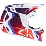 Leatt 8.5 2025 MX Helmet with Goggles Purple/White