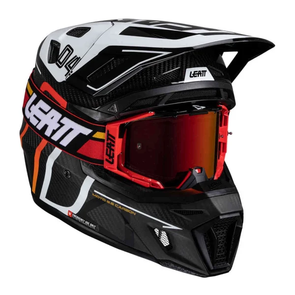 Leatt 9.5 Carbon 2025 MX Helmet with Goggles