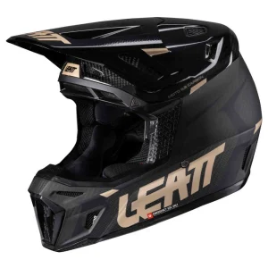 Leatt 9.5 Carbon Bronze 2025 MX Helmet with Goggles, Motoee.com