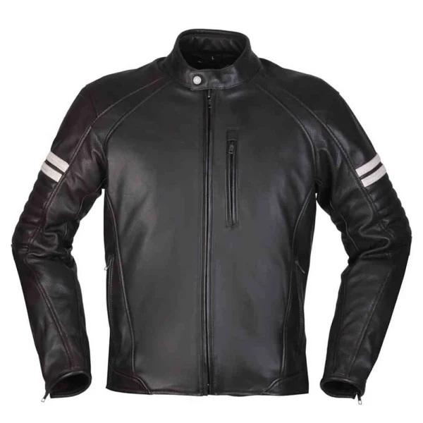 Modeka August 75 Leather Jacket Black/White