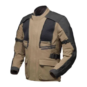 Modeka Lucano Waterproof Textile Jacket Sand/Black, Motoee.com