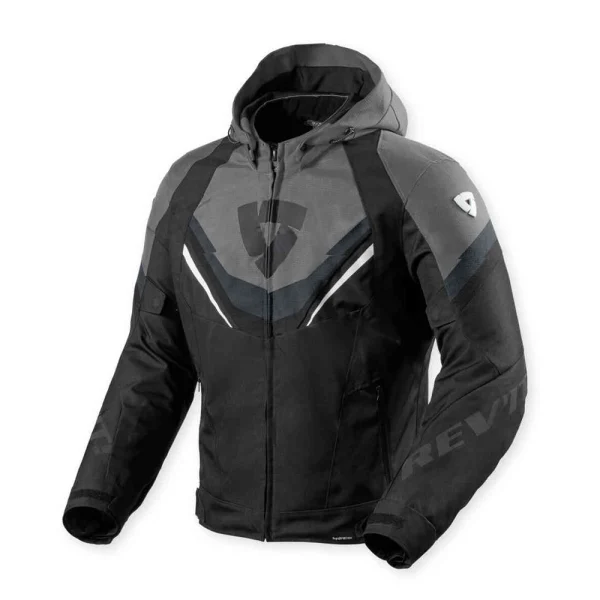 Revit Quantum 3 H2O Waterproof Textile Jacket Black/Dark Grey