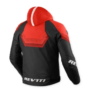Revit Quantum 3 H2O Waterproof Textile Jacket Black/Neon Red, Motoee.com