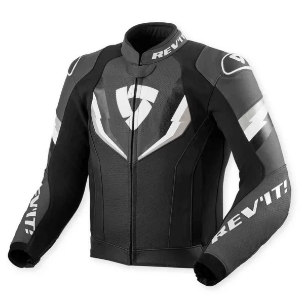 Revit Quantum 3 Perforated Leather Jacket Black/Anthracite