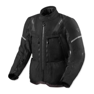 Revit Sand 5 H2O Waterproof Textile Jacket Black/Grey, Motoee.com