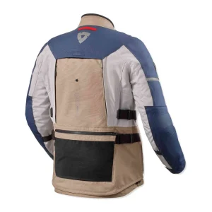 Revit Sand 5 H2O Waterproof Textile Jacket Blue/Beige, Motoee.com