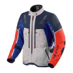 Revit Sand 5 H2O Waterproof Textile Jacket Silver/Blue