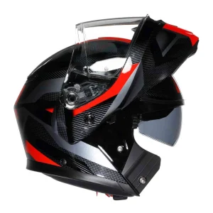 AGV Streetmodular Ledro Helmet Black/Red, Motoee.com