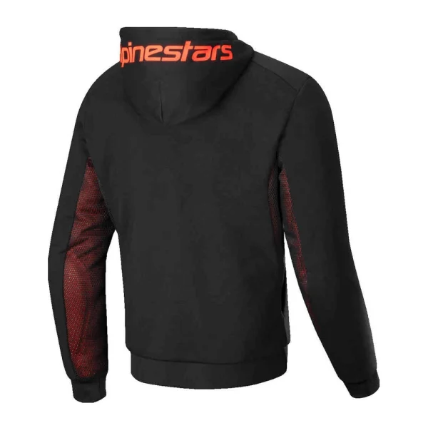 Alpinestars Chrome Air Sport Motorcycle Zip Hoodie Black/Neon Red