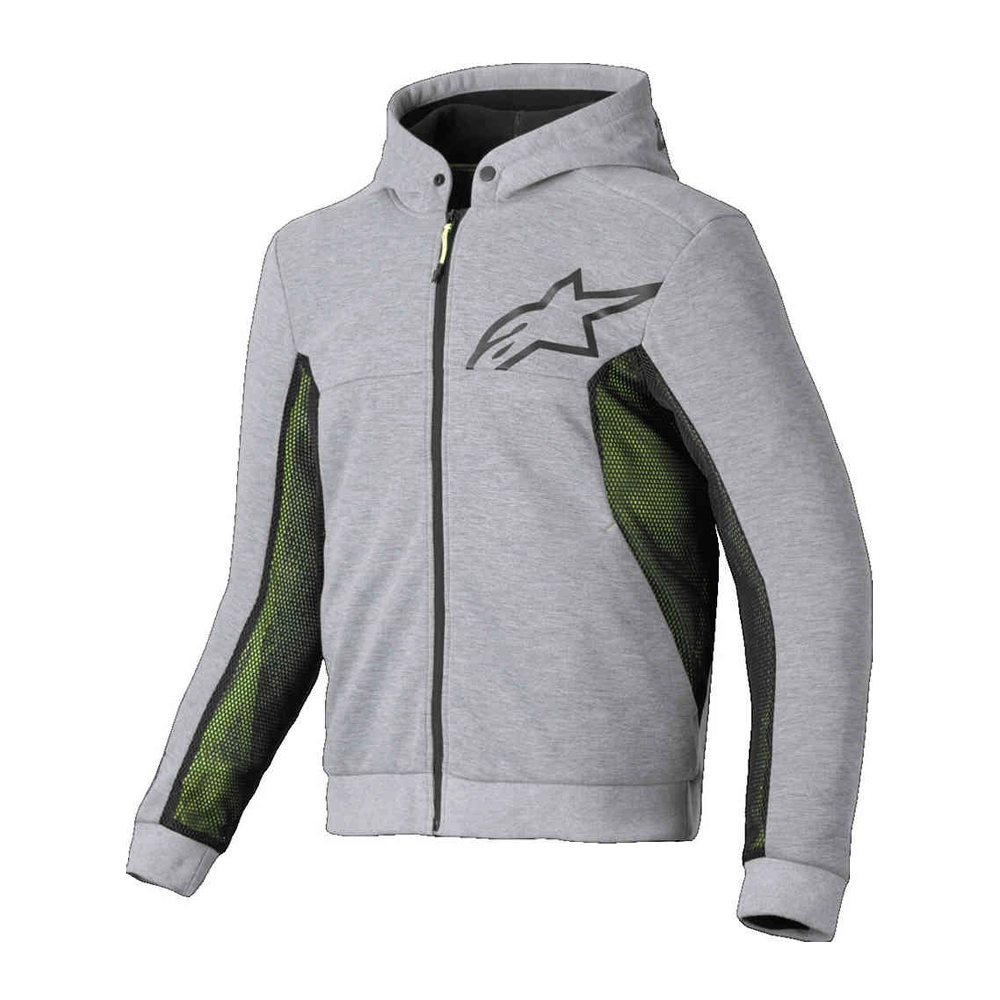 Alpinestars Chrome Air Sport Motorcycle Zip Hoodie Light Grey