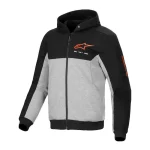 Alpinestars Chrome V2 Duo Sport Motorcycle Zip Hoodie Grey/Black/Red