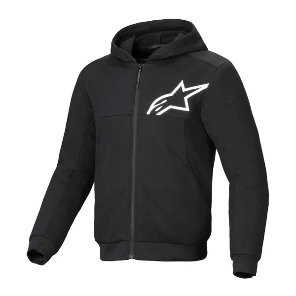 Alpinestars Chrome V2 Sport Motorcycle Zip Hoodie Black