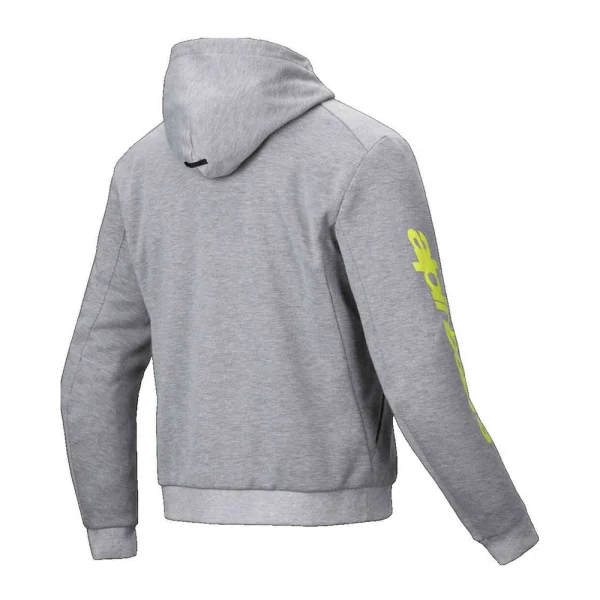 Alpinestars Chrome V2 Sport Motorcycle Zip Hoodie Grey/Yellow