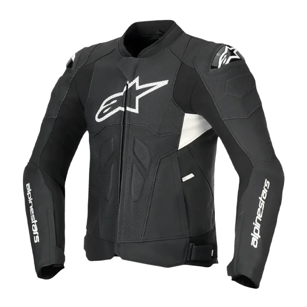 Alpinestars Dusk Airflow Perforated Leather Jacket Black/White