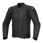 Alpinestars Dusk Leather Jacket Black/Gold