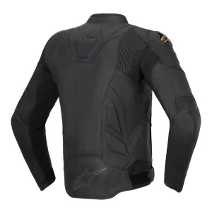 Alpinestars Dusk Leather Jacket Black/Gold, Motoee.com