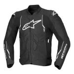 Alpinestars Dusk Leather Jacket Black/White