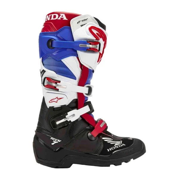 Alpinestars Honda Tech 7 Enduro Drystar Waterproof MX Boots Black/White/Red/Blue