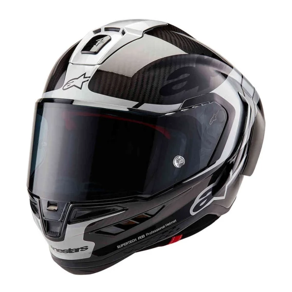 Alpinestars Supertech R10 Team Carbon kiiver must/hõbedane