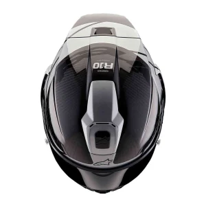 Alpinestars Supertech R10 Element Carbon Helmet Black/Silver, Motoee.com