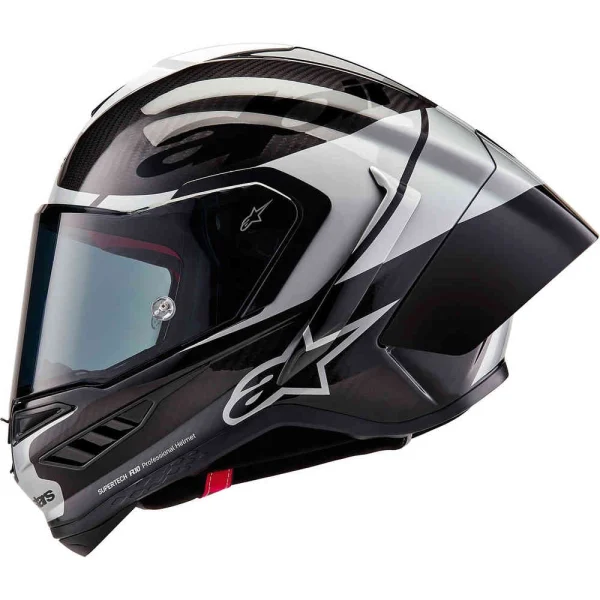 Alpinestars Supertech R10 Team Carbon kiiver must/hõbedane