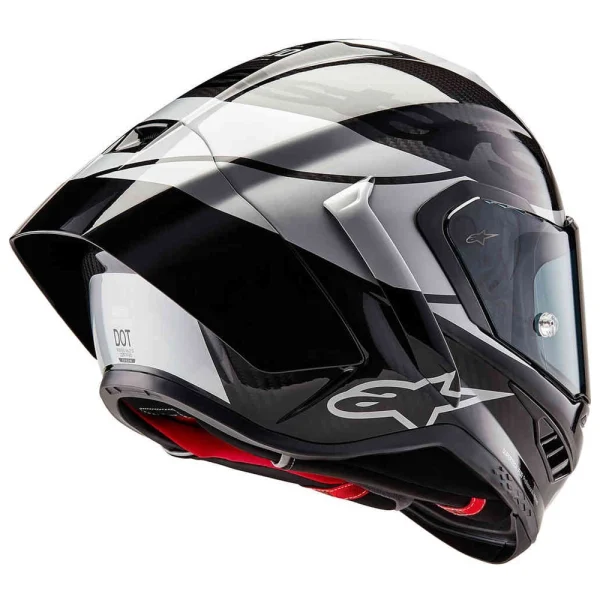 Alpinestars Supertech R10 Team Carbon kiiver must/hõbedane