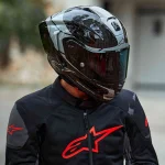 Alpinestars Supertech R10 Team Carbon kiiver must/hõbedane