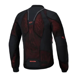 Alpinestars Troop-Air Pro Protector Jacket Black/Neon Red, Motoee.com