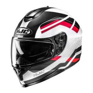 HJC C70N Belis Helmet Black/White/Red