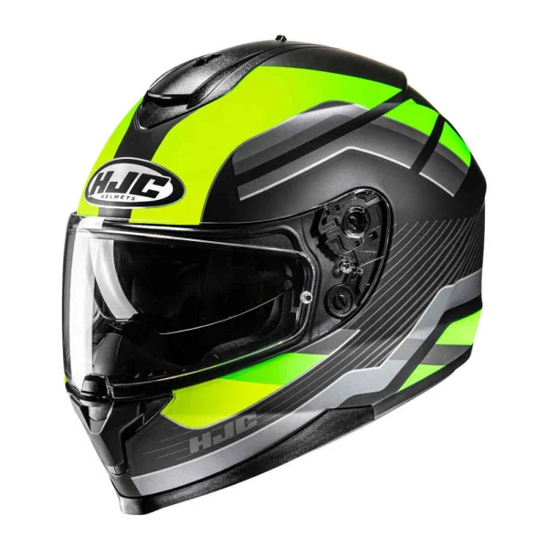 HJC C70N Belis Helmet Black/Yellow/Green