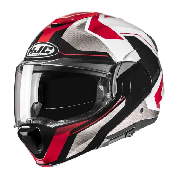 HJC F100 Bios Helmet Red/Black/Grey