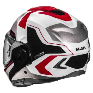 HJC F100 Bios Helmet Red/Black/Grey, Motoee.com