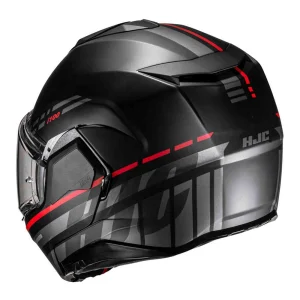 HJC i100 Sysma Helmet Black/Grey/Red, Motoee.com