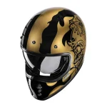 HJC V60 Flame Helmet Black/Silver/Gold