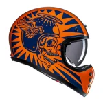 HJC V60 Flame Helmet Orange/Blue