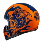 HJC V60 Flame Helmet Orange/Blue