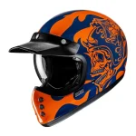 HJC V60 Flame Helmet Orange/Blue