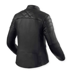 Revit London Ladies Leather Jacket Black, Motoee.com